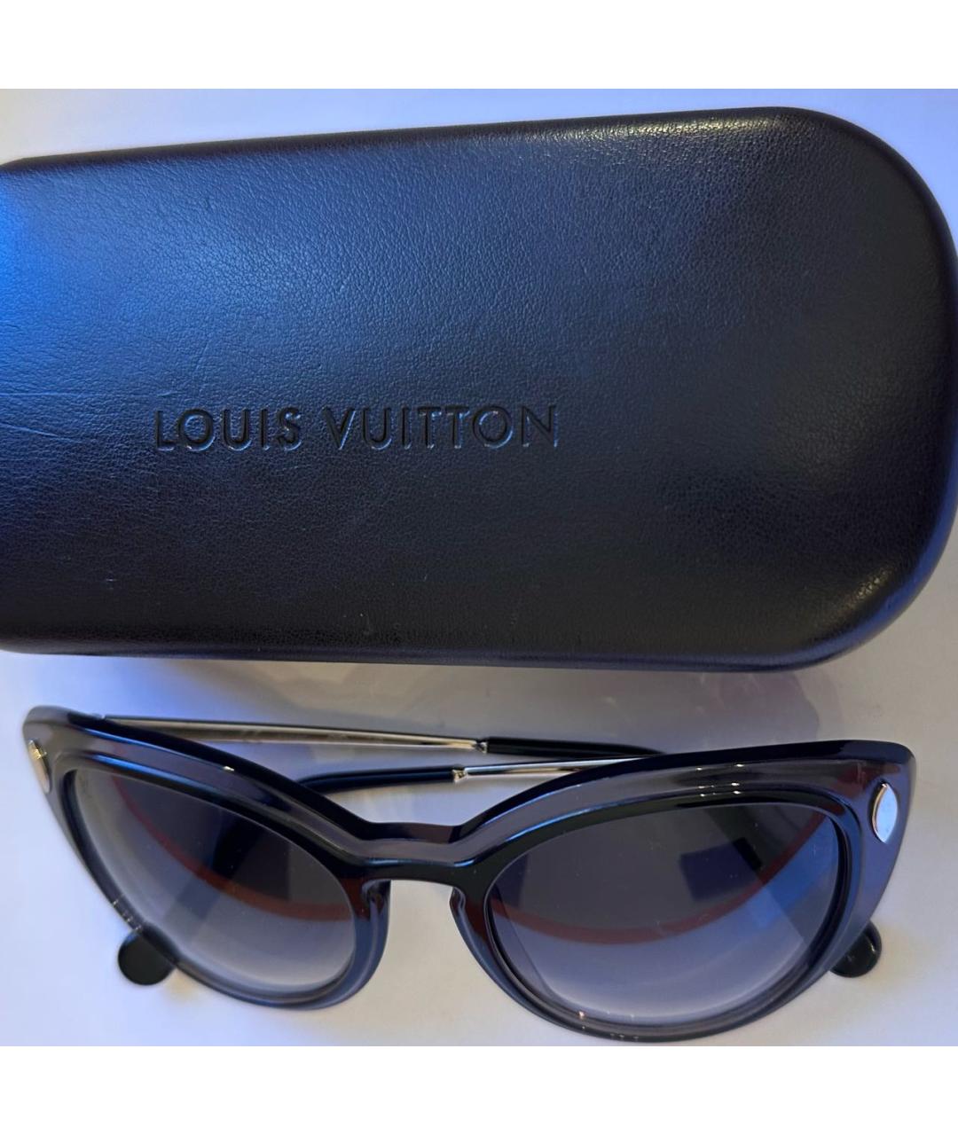 LOUIS VUITTON Черные пластиковые солнцезащитные очки, фото 5