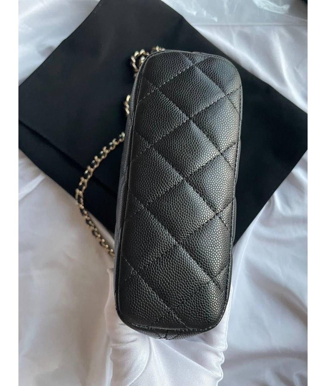 CHANEL Черная кожаная сумка через плечо, фото 4