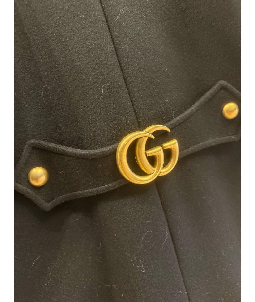 GUCCI Черное шерстяное пальто, фото 8