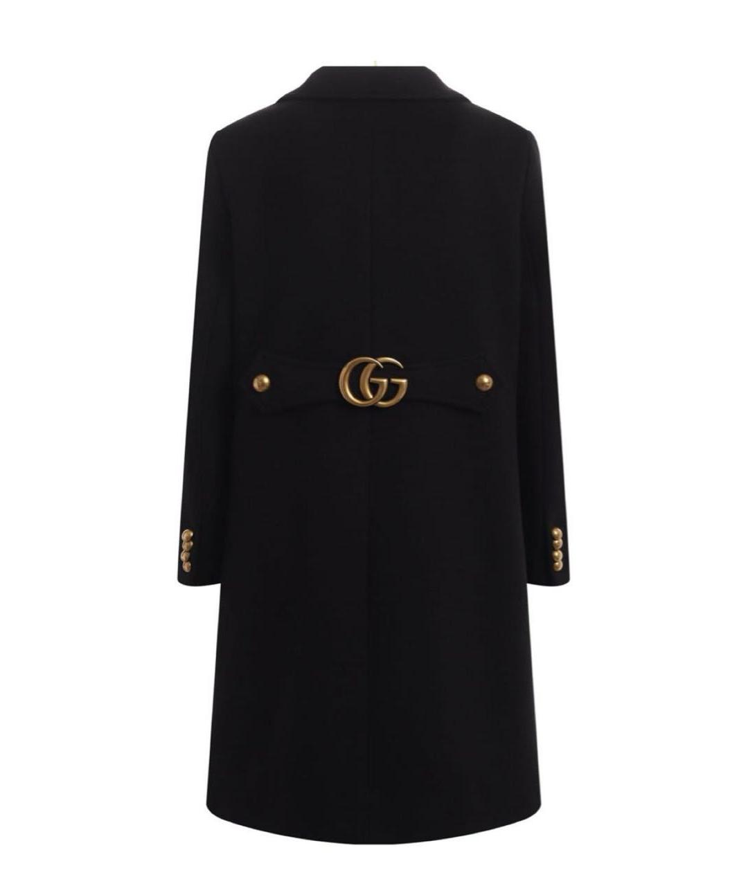 GUCCI Черное шерстяное пальто, фото 2