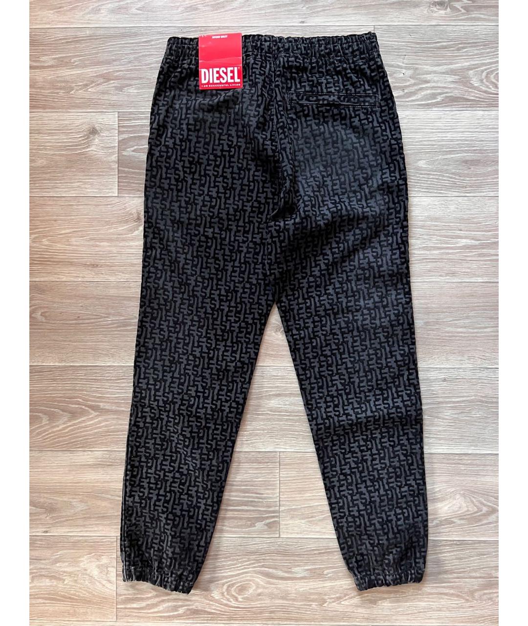 DIESEL Черные хлопковые повседневные брюки, фото 2
