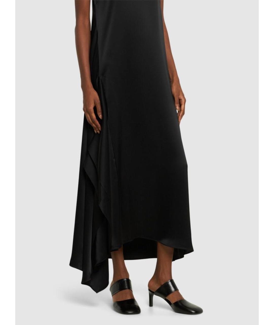 JIL SANDER Черные кожаные мюли, фото 3