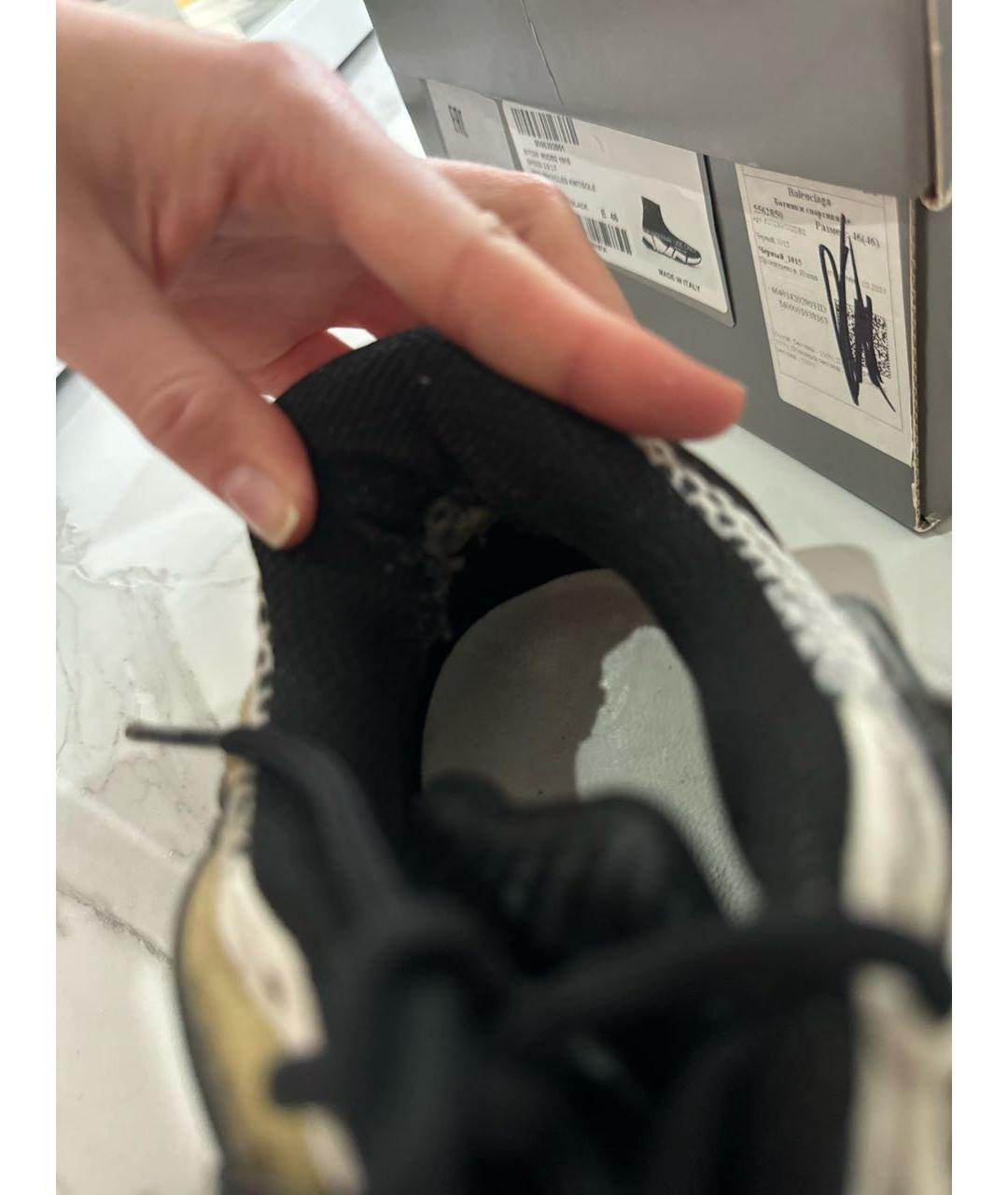 MAISON MARGIELA Текстильные низкие кроссовки / кеды, фото 5