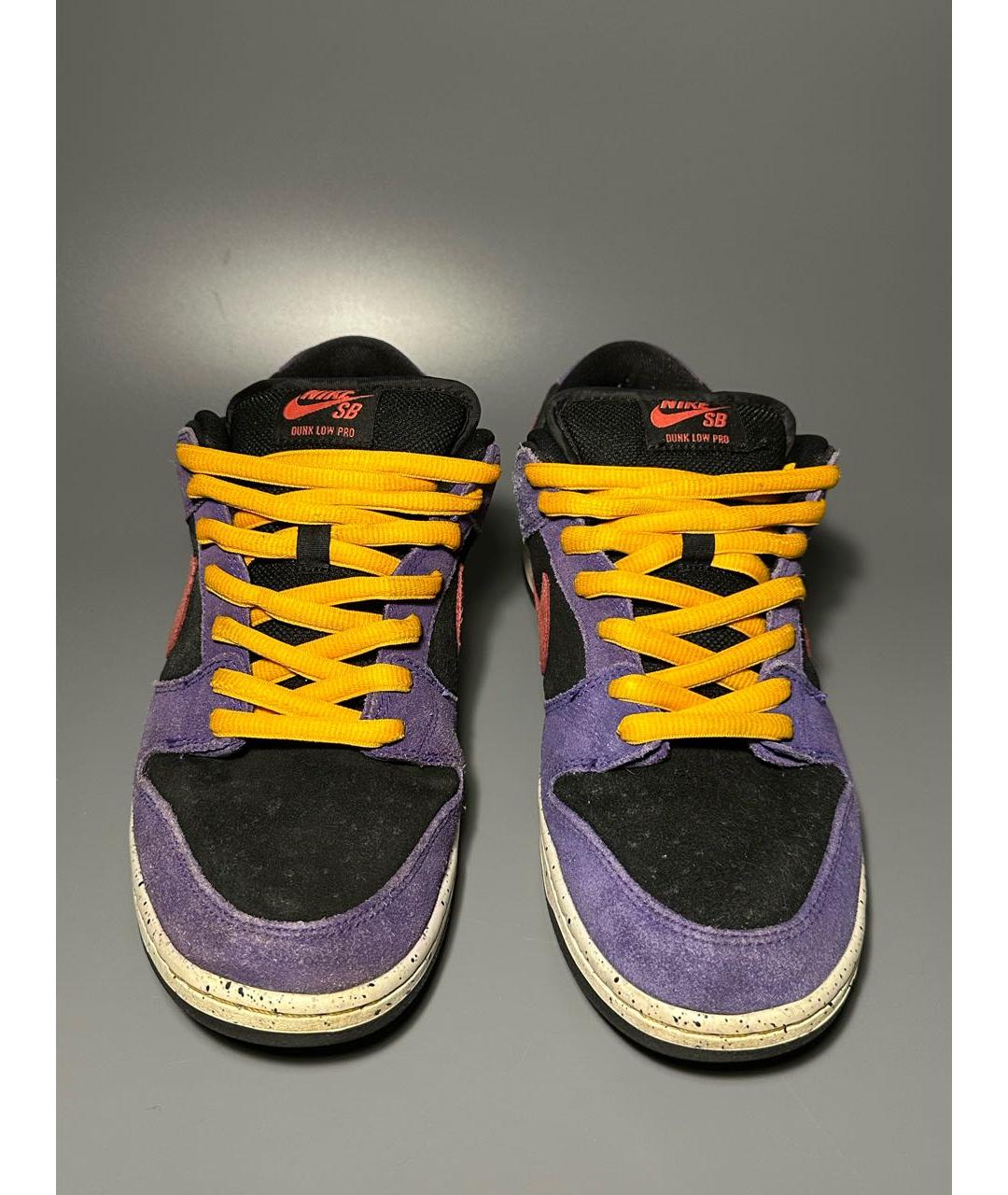 NIKE Фиолетовые замшевые низкие кроссовки / кеды, фото 2
