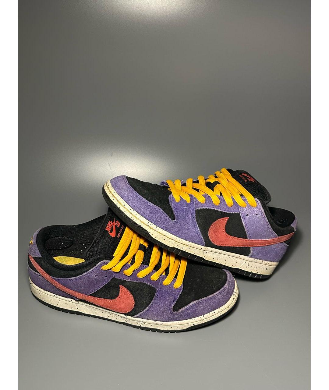 NIKE Фиолетовые замшевые низкие кроссовки / кеды, фото 6