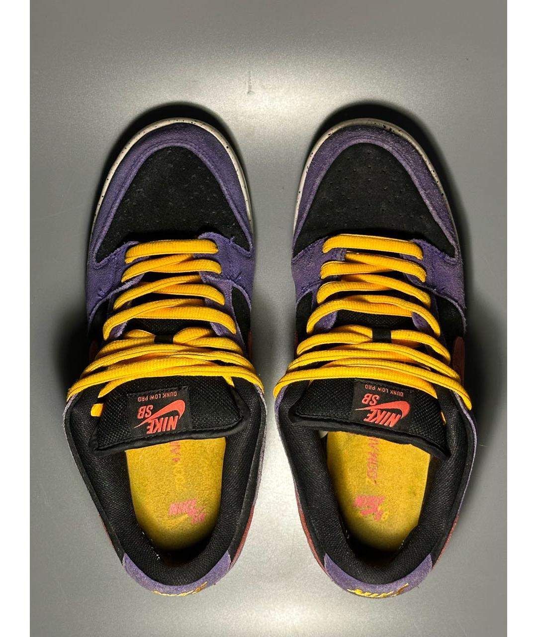NIKE Фиолетовые замшевые низкие кроссовки / кеды, фото 3