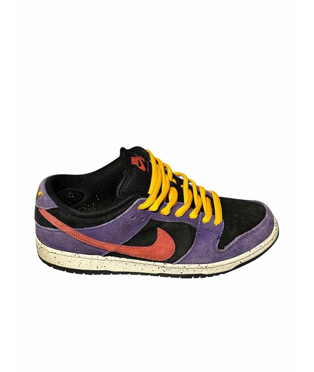 NIKE Фиолетовые замшевые низкие кроссовки / кеды, фото 1