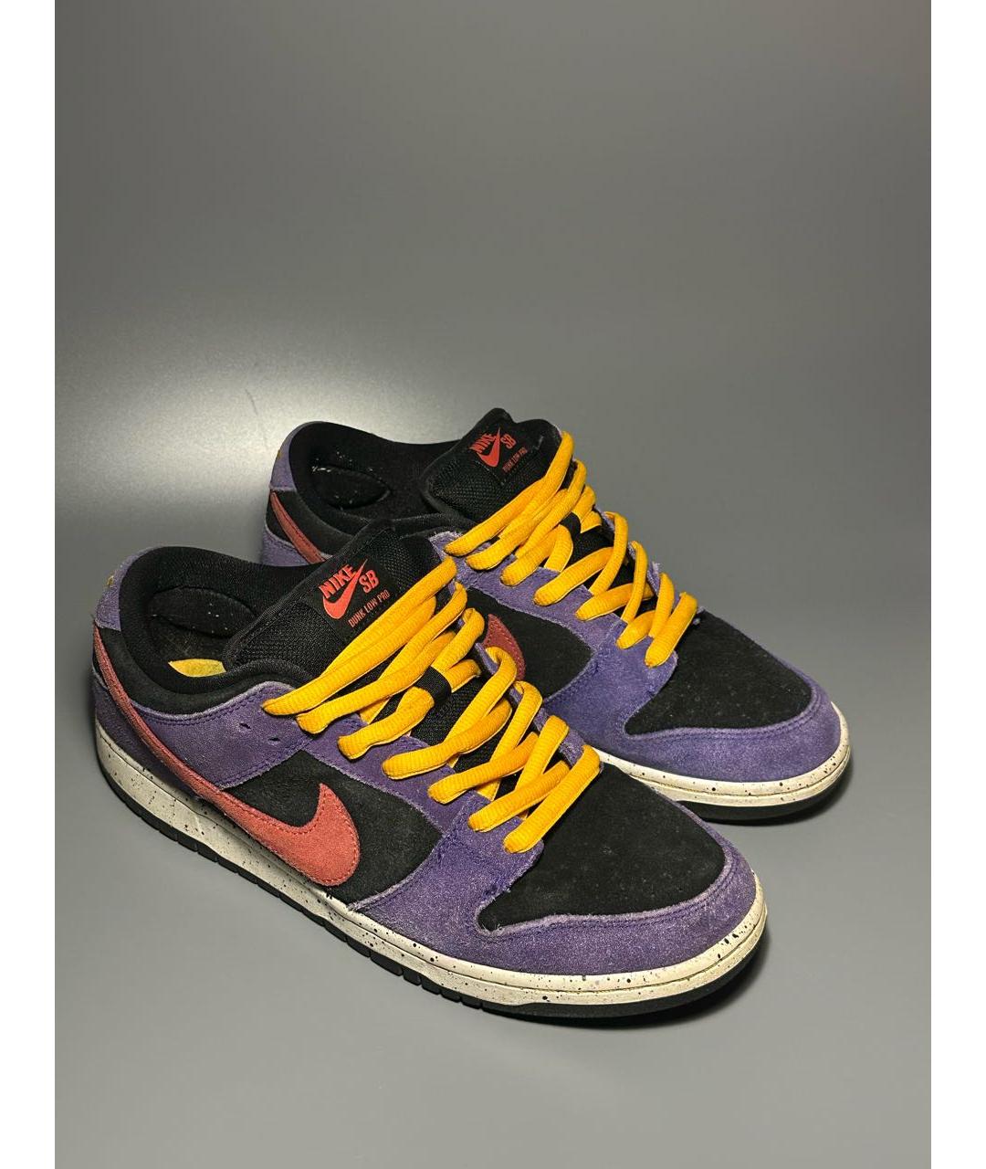 NIKE Фиолетовые замшевые низкие кроссовки / кеды, фото 5