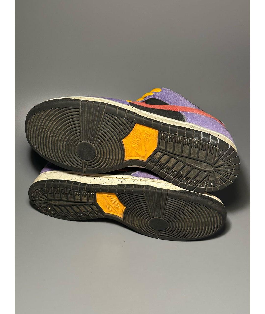 NIKE Фиолетовые замшевые низкие кроссовки / кеды, фото 7
