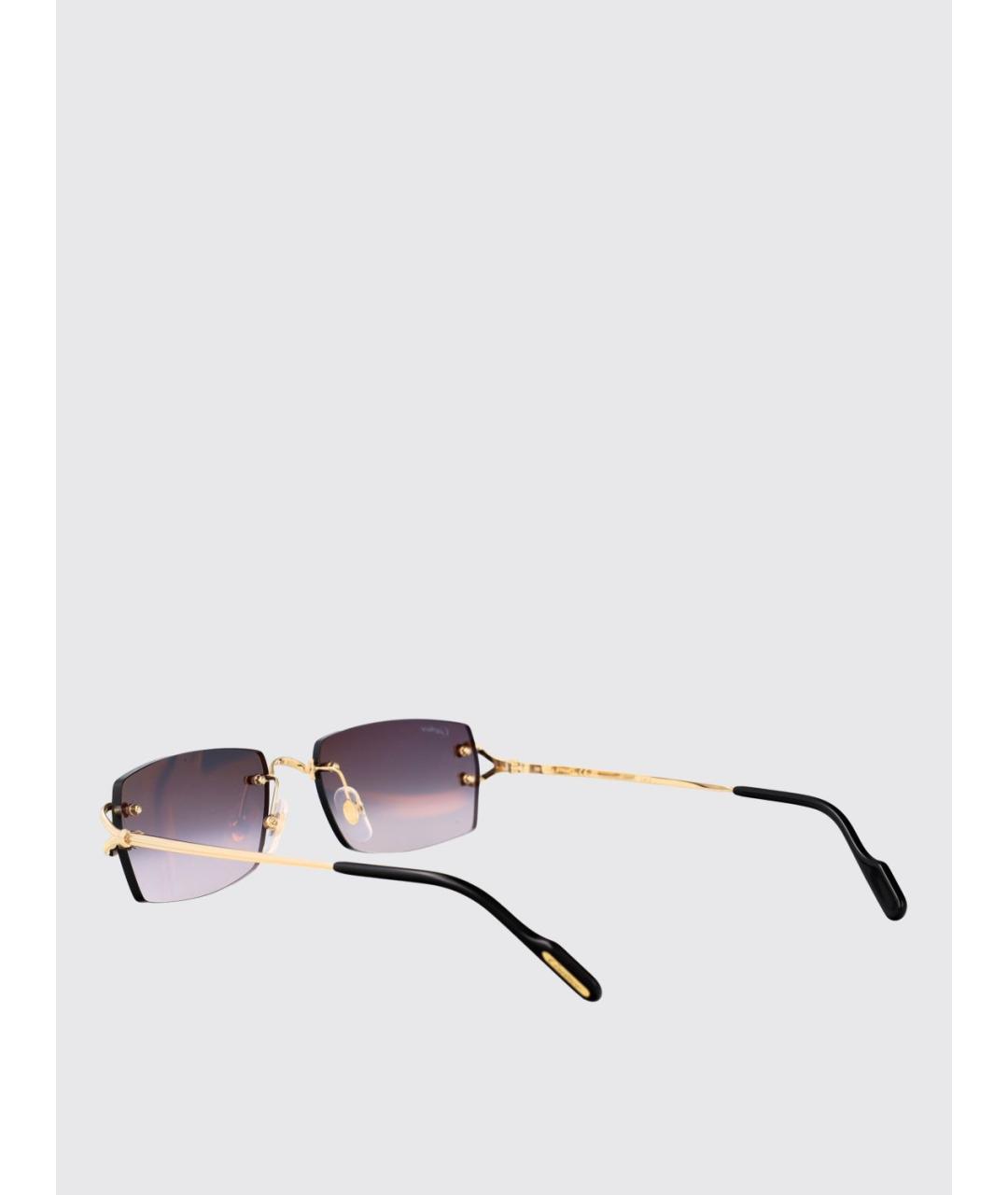 CARTIER Золотые металлические солнцезащитные очки, фото 3