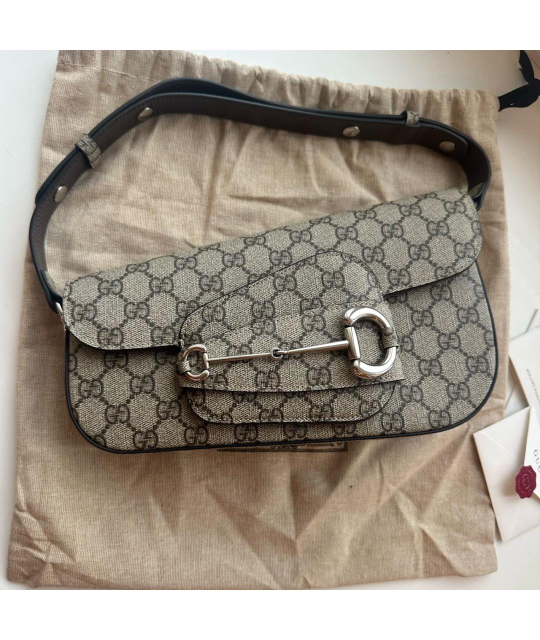 GUCCI Коричневая сумка с короткими ручками, фото 3