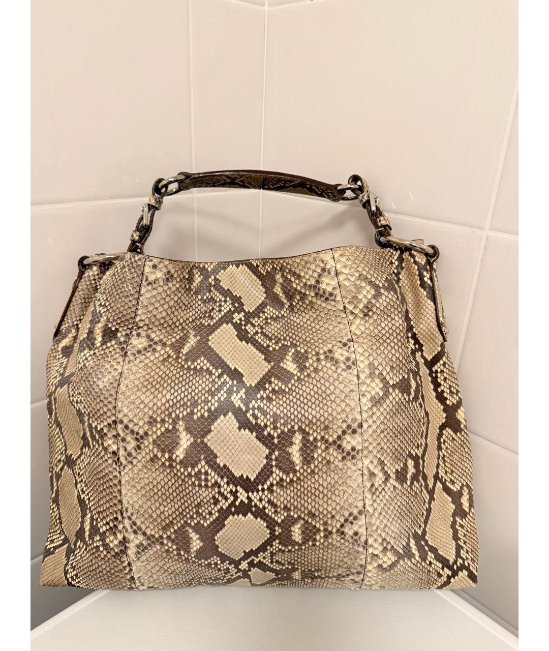 PRADA Коричневая сумка тоут из экзотической кожи, фото 3