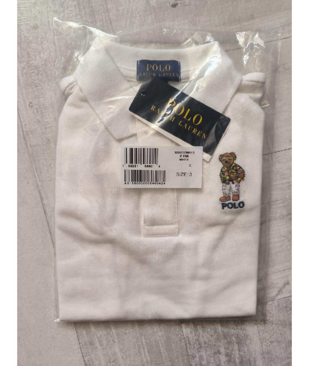 RALPH LAUREN KIDS Мульти хлопковая детская футболка, фото 4