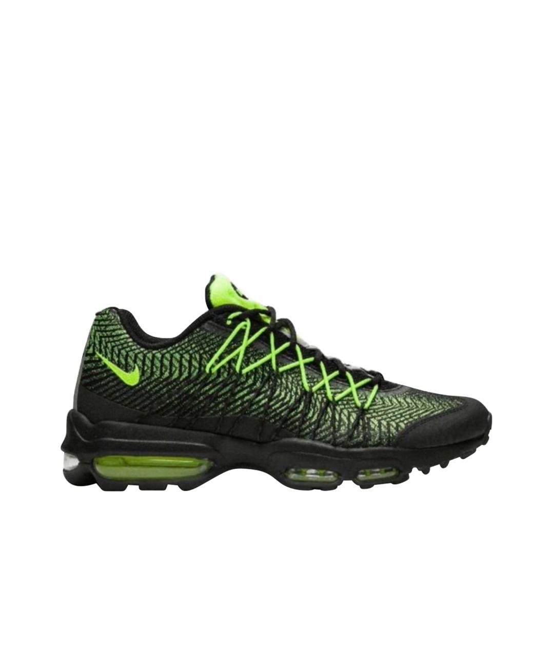 NIKE Зеленые текстильные низкие кроссовки / кеды, фото 1