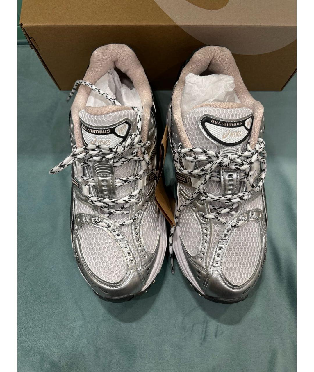 ASICS Серебряные синтетические кроссовки, фото 2