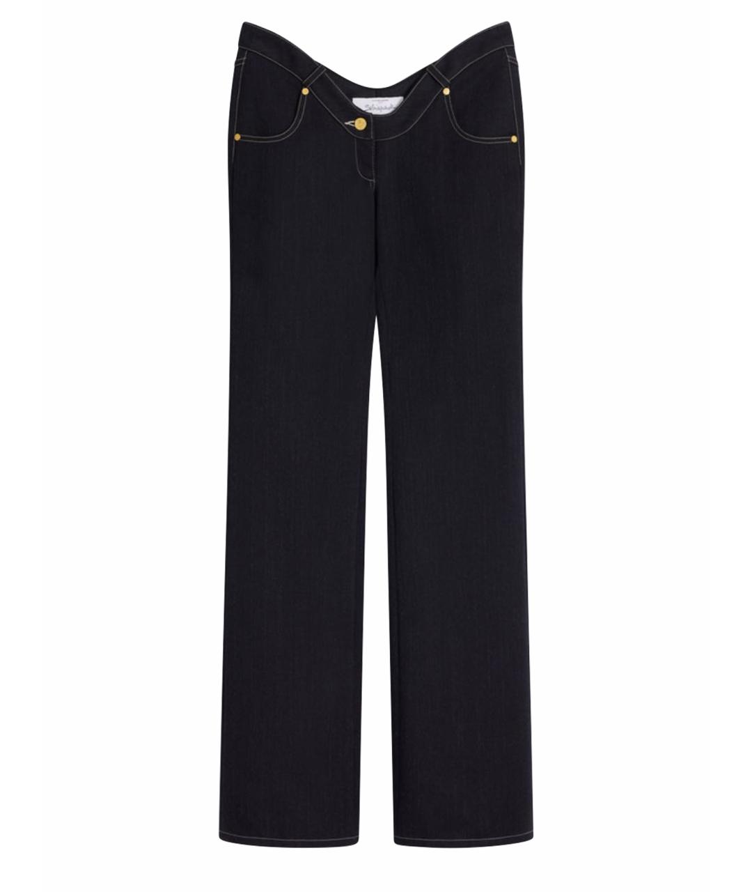 SCHIAPARELLI Темно-синие хлопковые прямые джинсы, фото 1