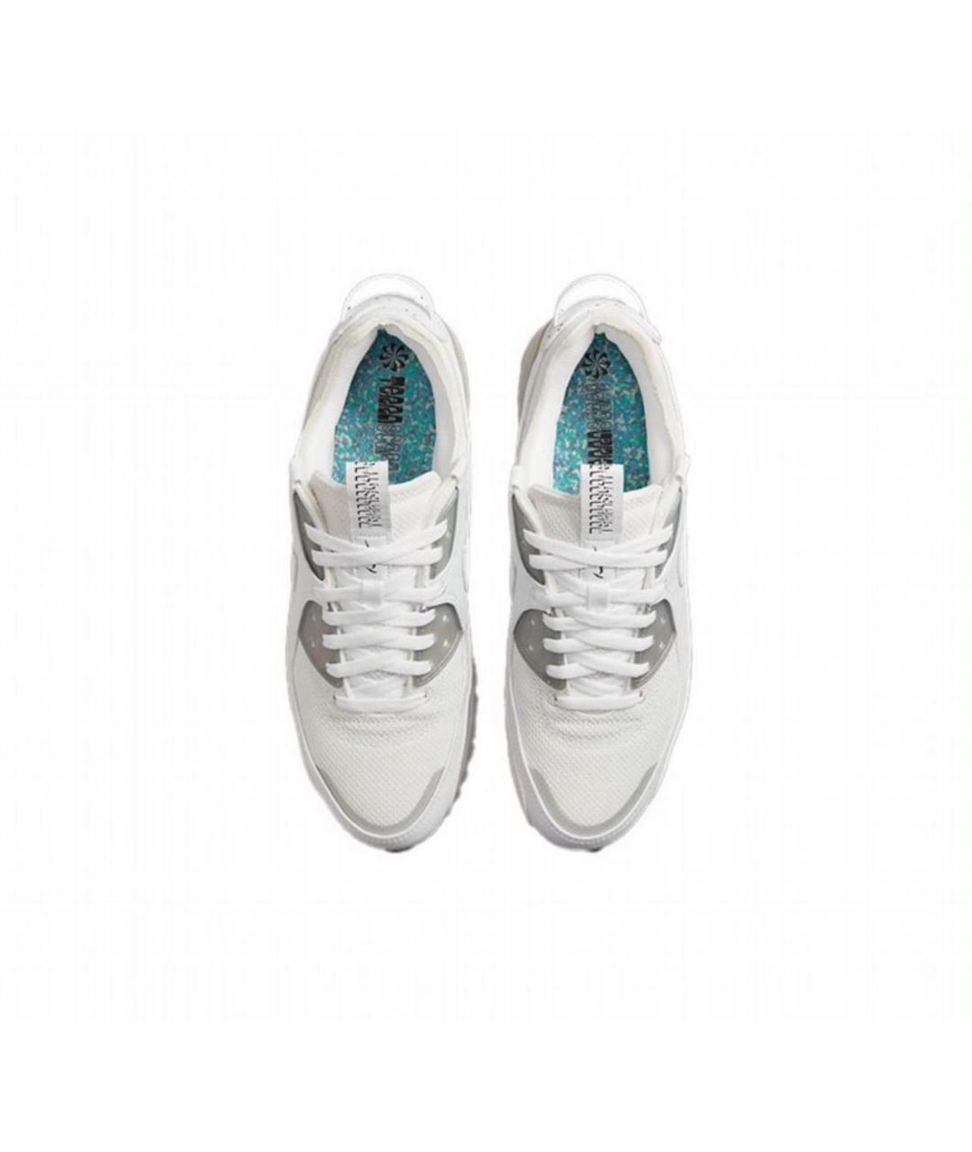 NIKE Белые текстильные низкие кроссовки / кеды, фото 3