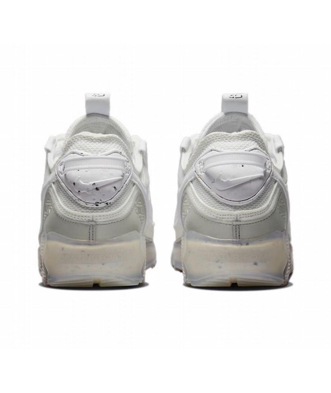 NIKE Белые текстильные низкие кроссовки / кеды, фото 4