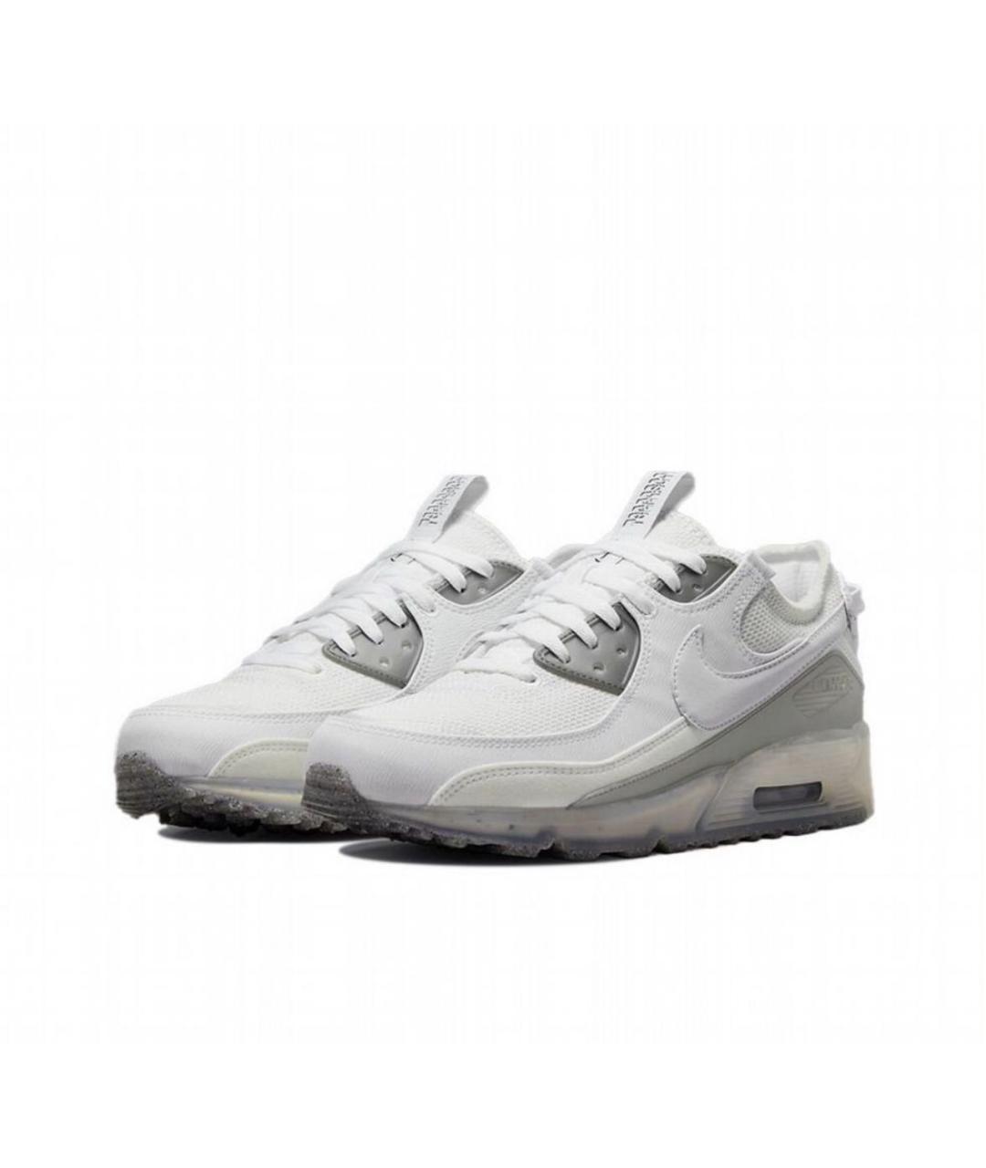 NIKE Белые текстильные низкие кроссовки / кеды, фото 2