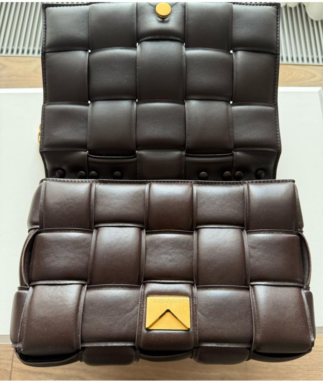 BOTTEGA VENETA Коричневая кожаная сумка через плечо, фото 3