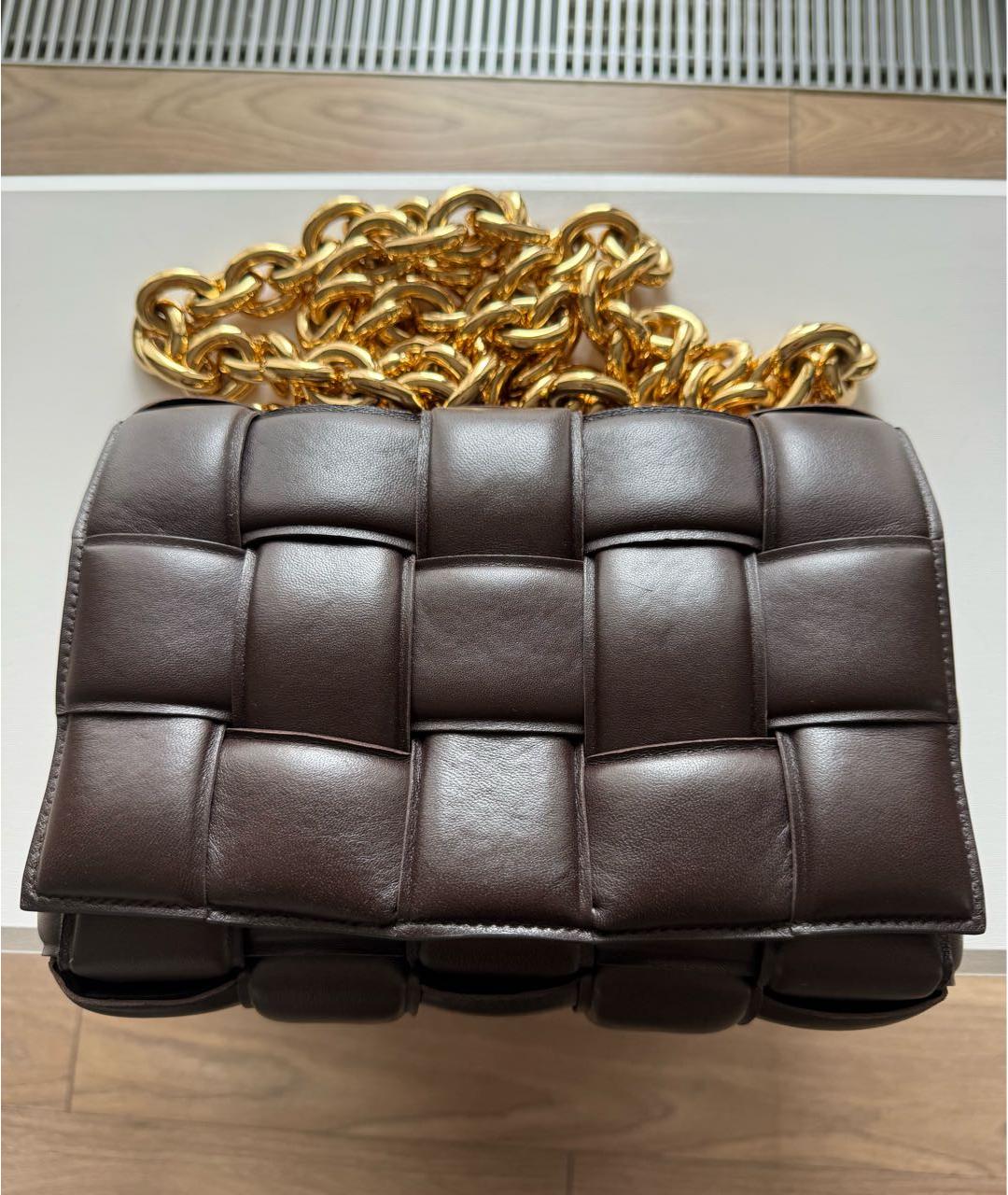 BOTTEGA VENETA Коричневая кожаная сумка через плечо, фото 2