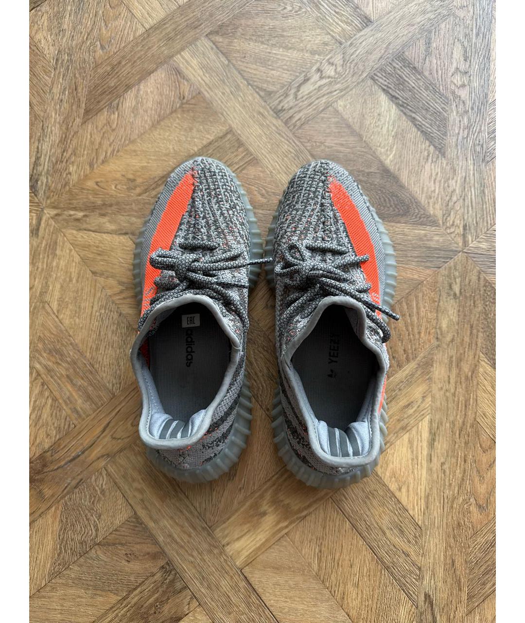 ADIDAS YEEZY Серые текстильные кроссовки, фото 3
