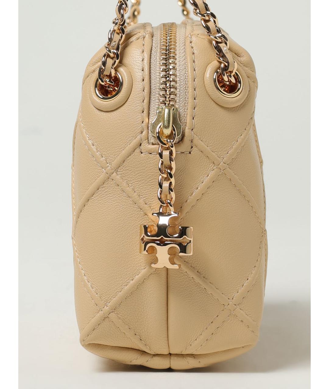 TORY BURCH Бежевая кожаная сумка через плечо, фото 3