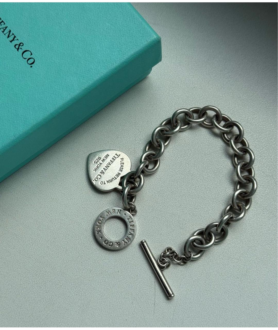 TIFFANY&CO Серебрянный серебряный браслет, фото 5