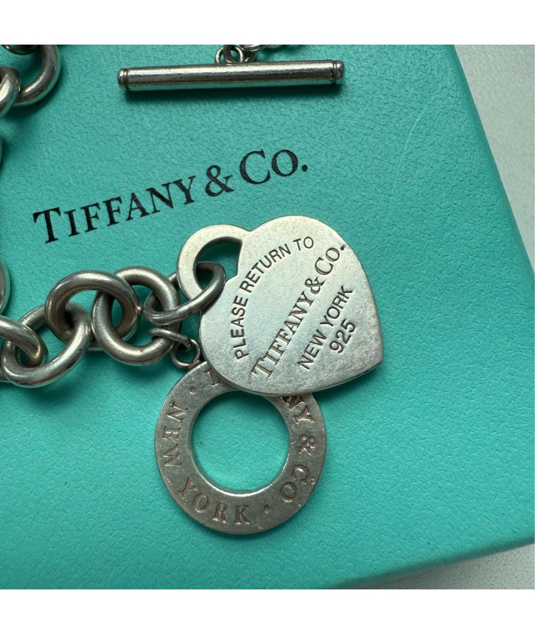 TIFFANY&CO Серебрянный серебряный браслет, фото 4