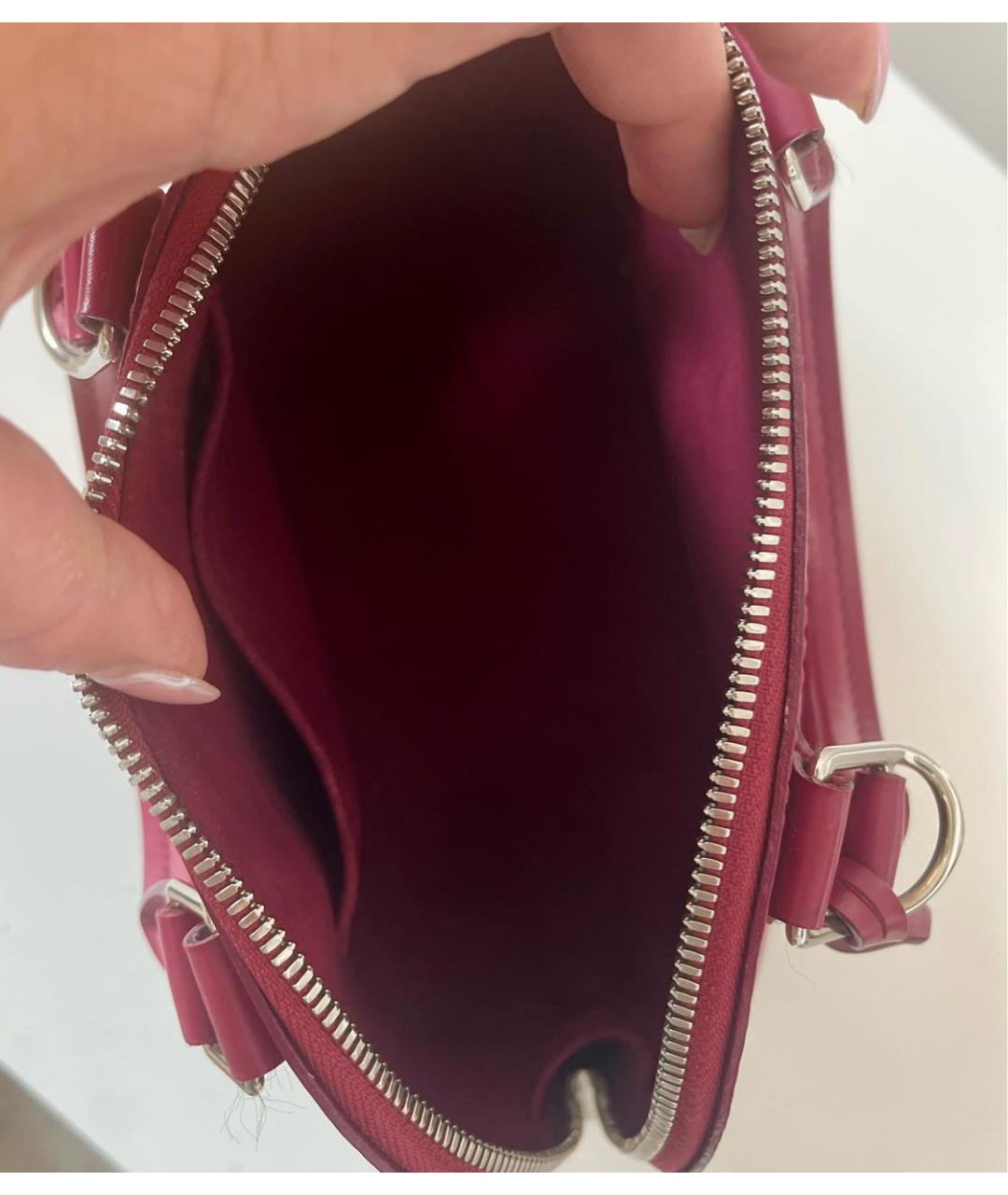 LOUIS VUITTON Красная сумка с короткими ручками из экзотической кожи, фото 4