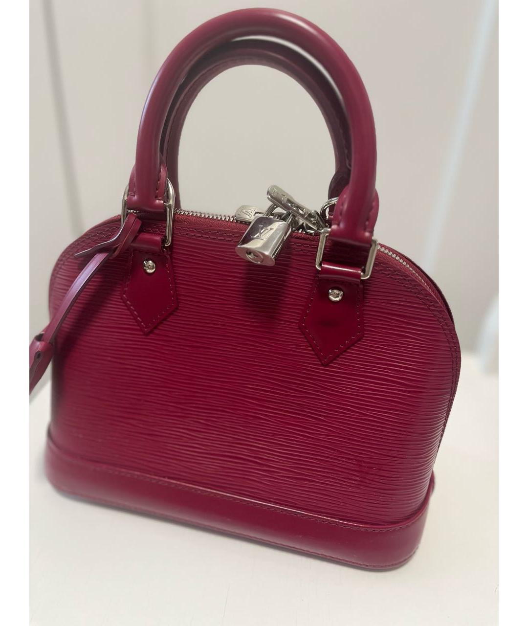 LOUIS VUITTON Красная сумка с короткими ручками из экзотической кожи, фото 5