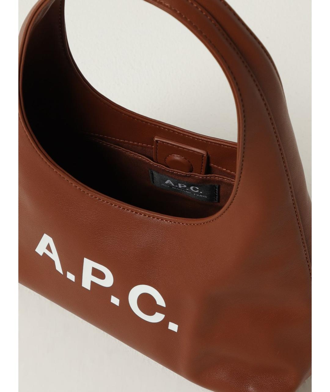 A.P.C. Коричневая сумка через плечо, фото 3