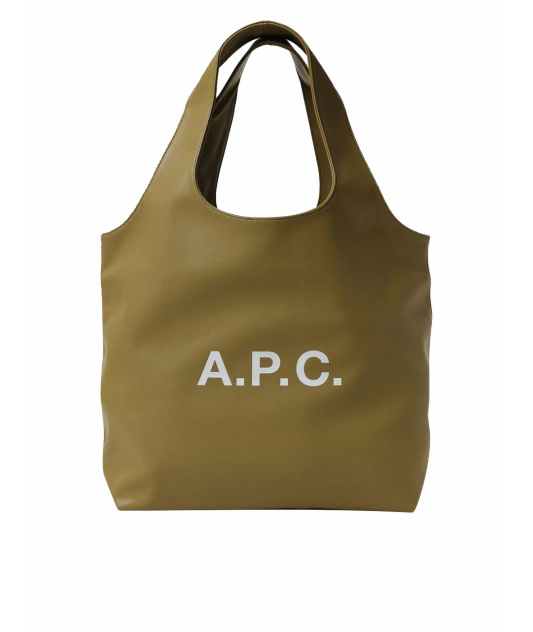 A.P.C. Зеленая сумка тоут, фото 1
