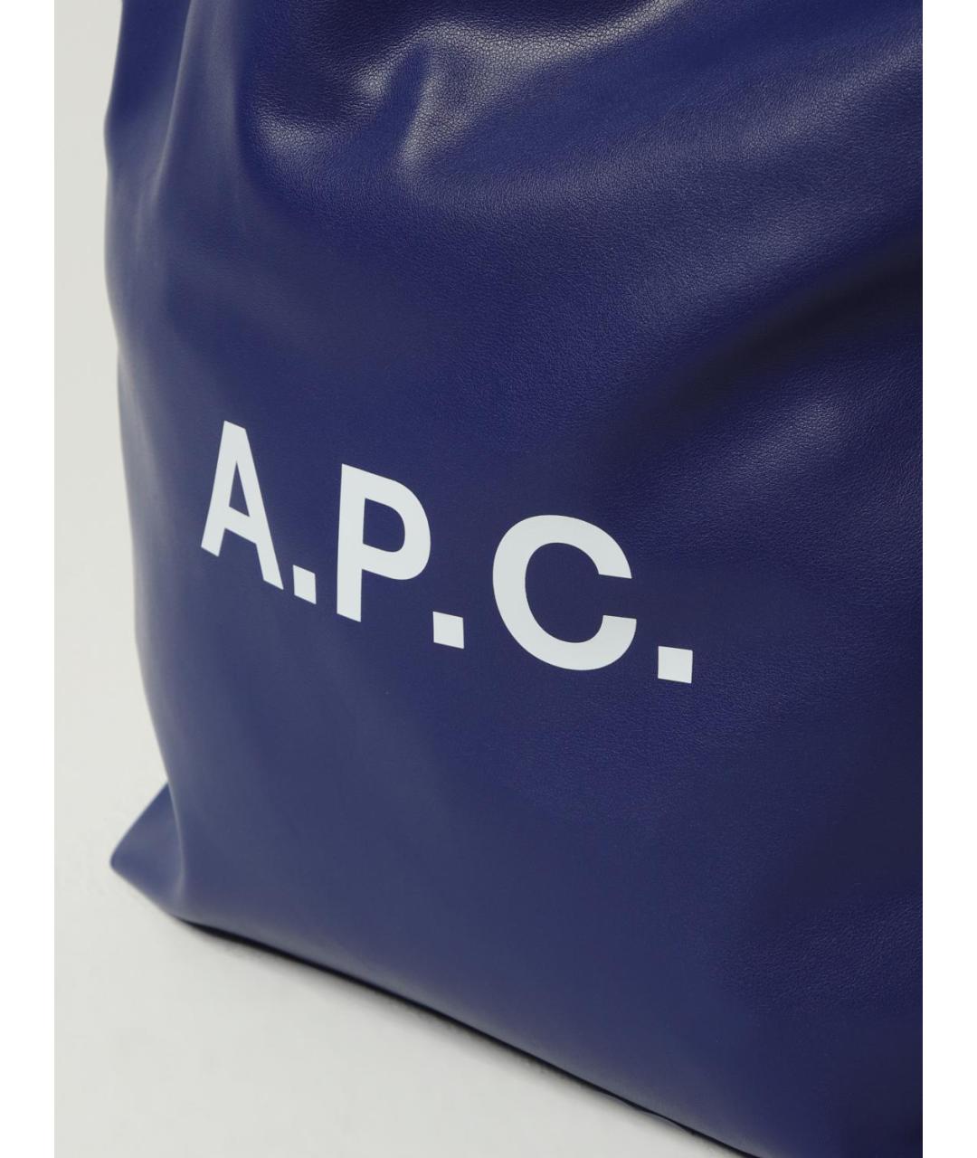A.P.C. Синяя сумка тоут, фото 3