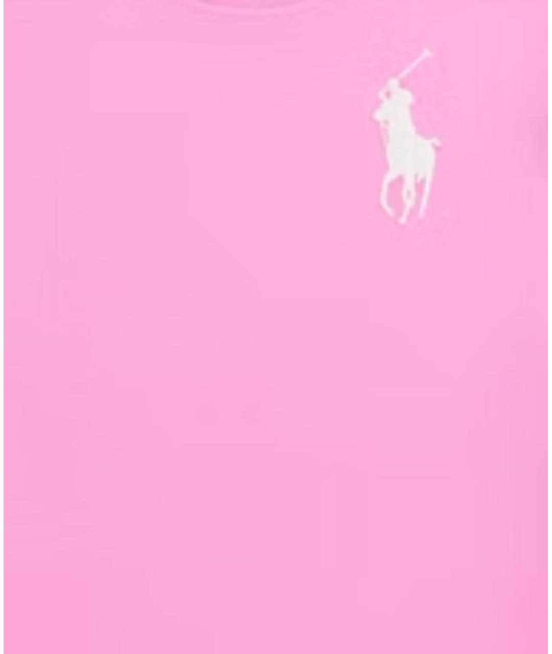 POLO RALPH LAUREN Розовая хлопковая футболка, фото 3