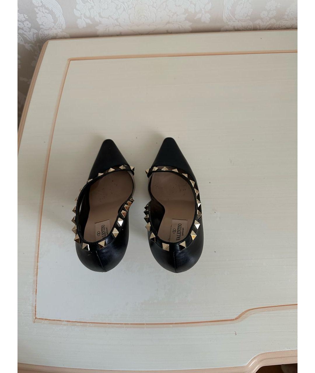VALENTINO Черные кожаные туфли, фото 3