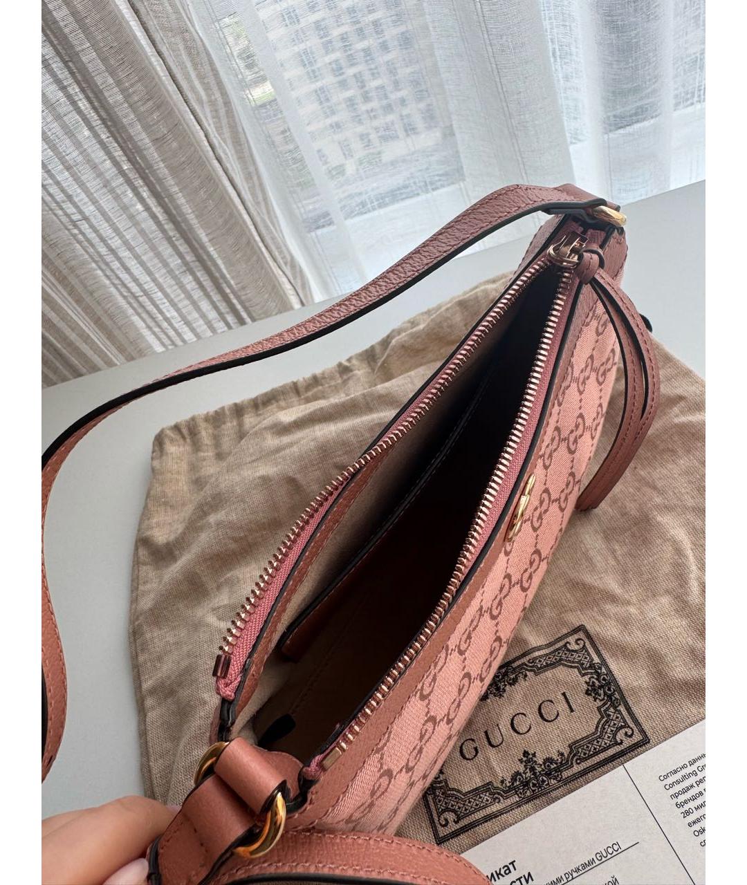 GUCCI Розовая сумка с короткими ручками, фото 5