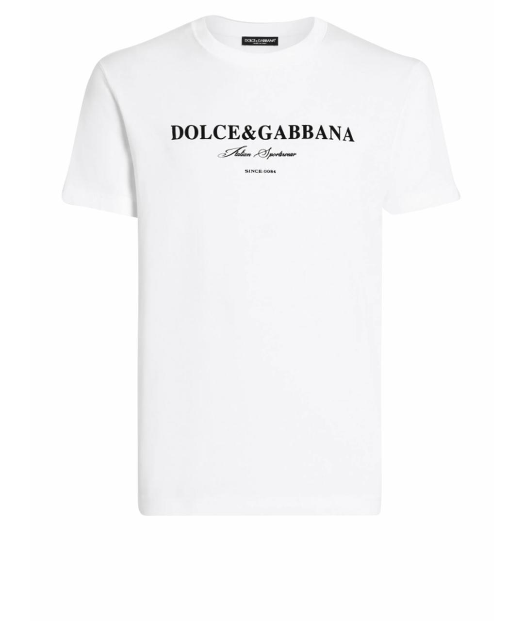 DOLCE&GABBANA Белая хлопковая футболка, фото 1