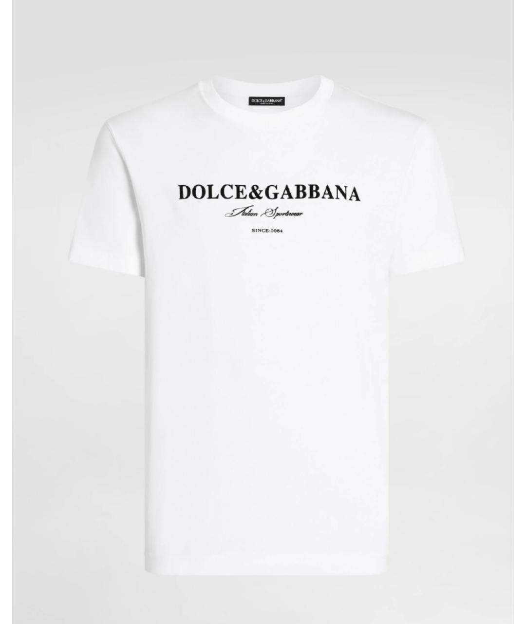 DOLCE&GABBANA Белая хлопковая футболка, фото 7