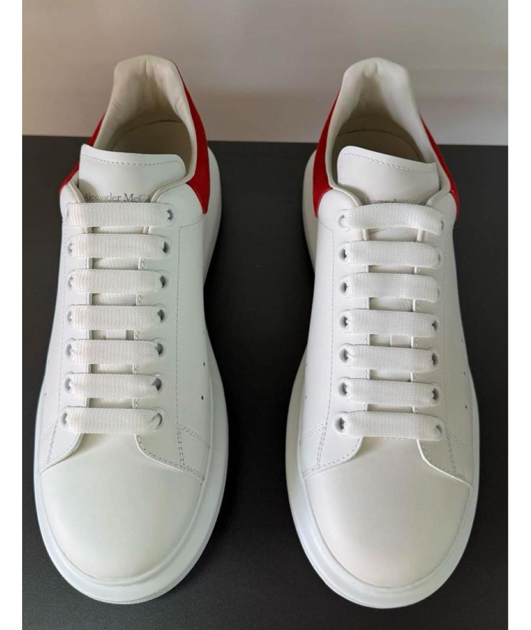 ALEXANDER MCQUEEN Белые кожаные кроссовки, фото 2