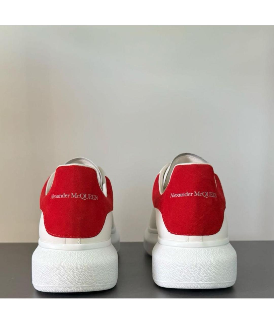 ALEXANDER MCQUEEN Белые кожаные кроссовки, фото 4