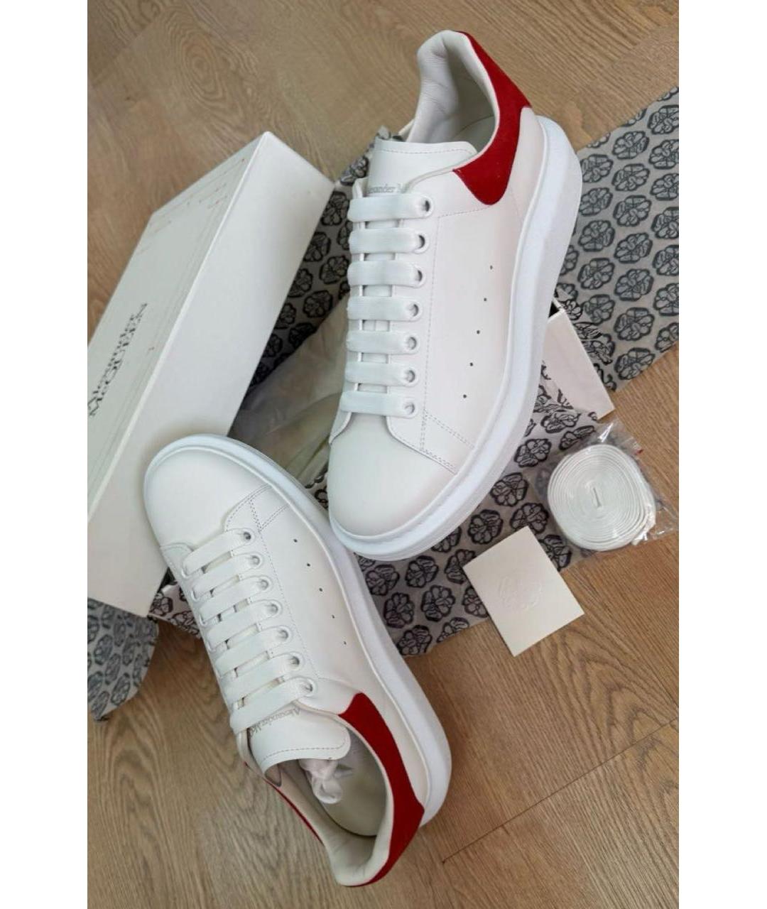 ALEXANDER MCQUEEN Белые кожаные кроссовки, фото 5