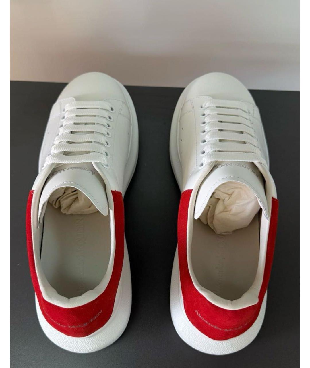 ALEXANDER MCQUEEN Белые кожаные кроссовки, фото 3