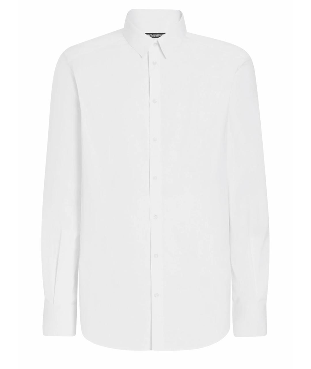 DOLCE&GABBANA Белая хлопковая классическая рубашка, фото 1