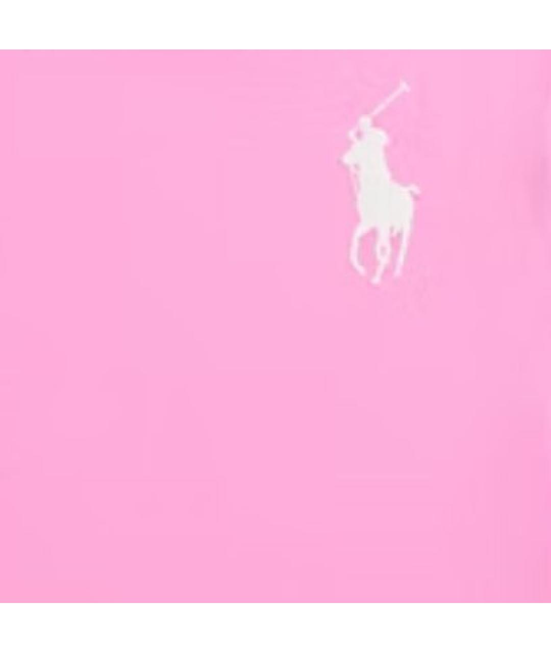 POLO RALPH LAUREN Розовая хлопковая футболка, фото 3