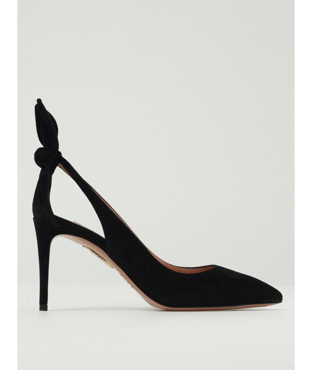 AQUAZZURA Черные замшевые туфли, фото 5