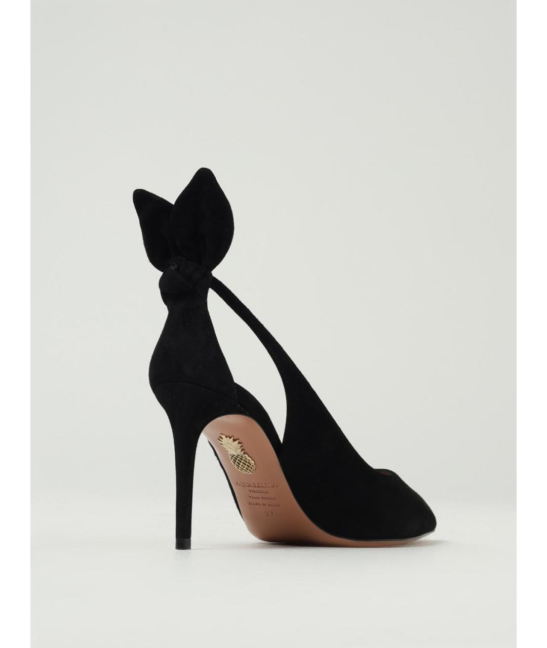AQUAZZURA Черные замшевые туфли, фото 3