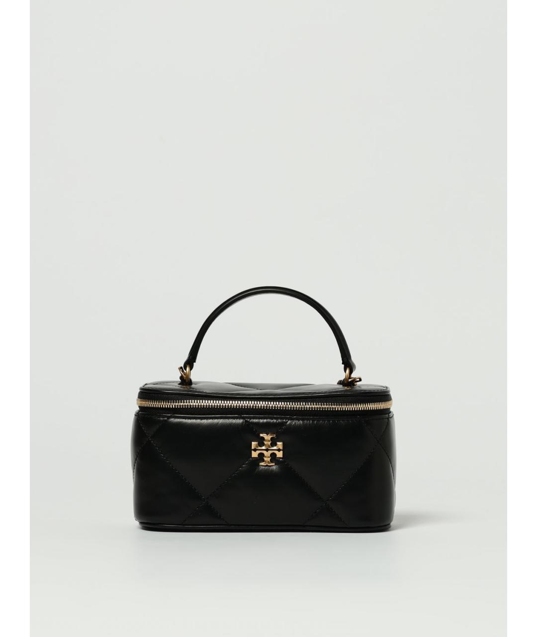 TORY BURCH Черная кожаная сумка с короткими ручками, фото 4