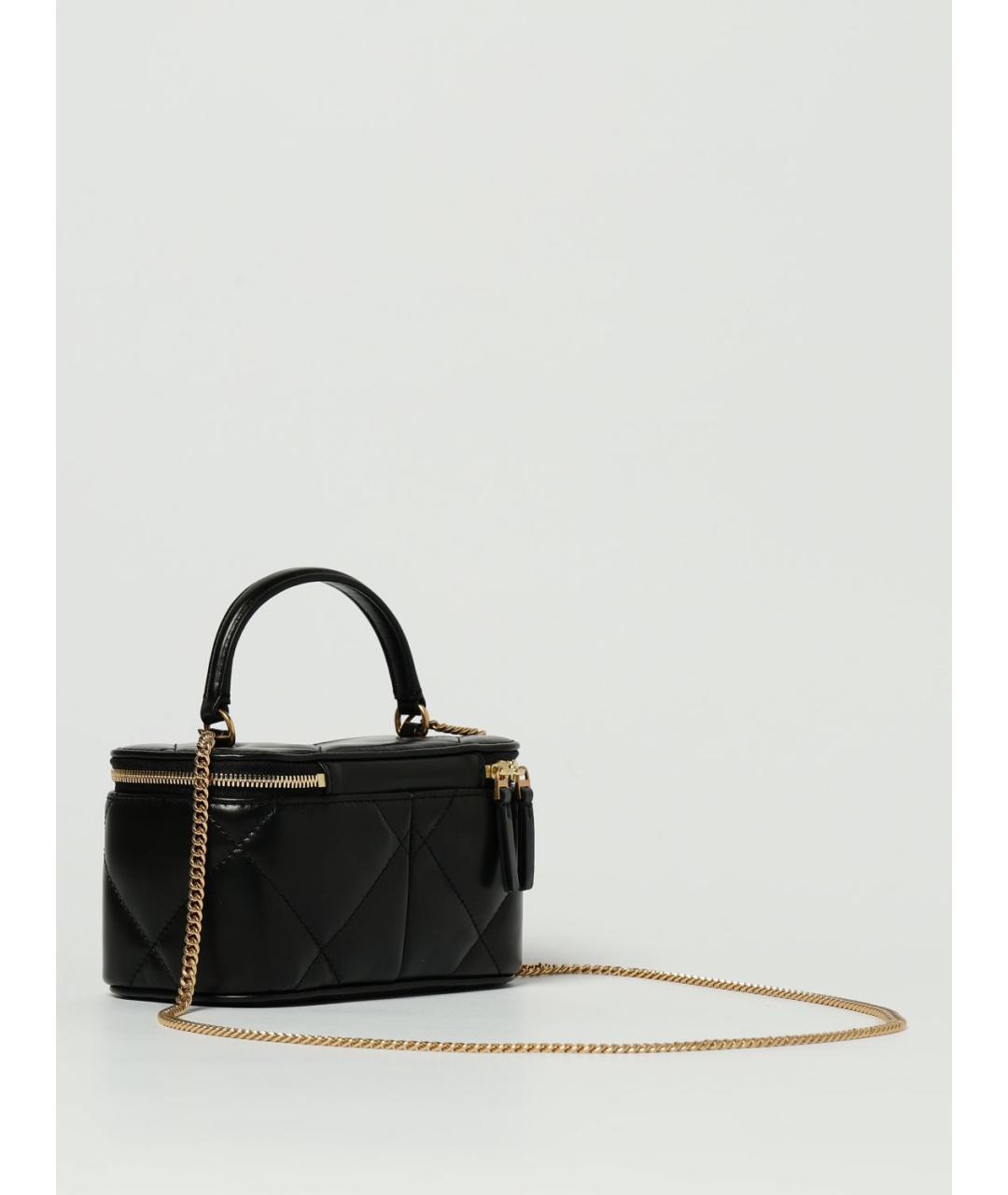 TORY BURCH Черная кожаная сумка с короткими ручками, фото 2