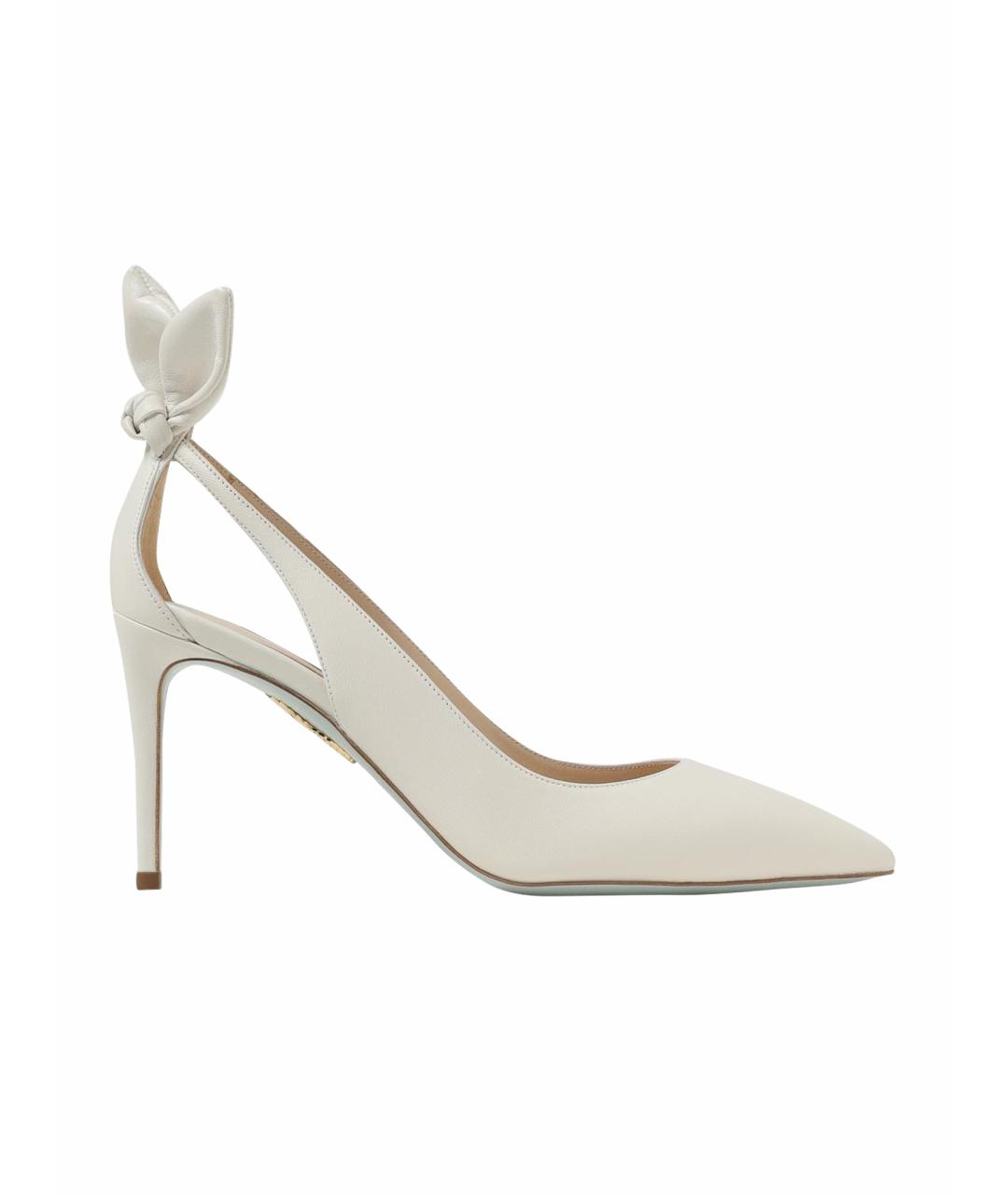 AQUAZZURA Белые кожаные туфли, фото 1